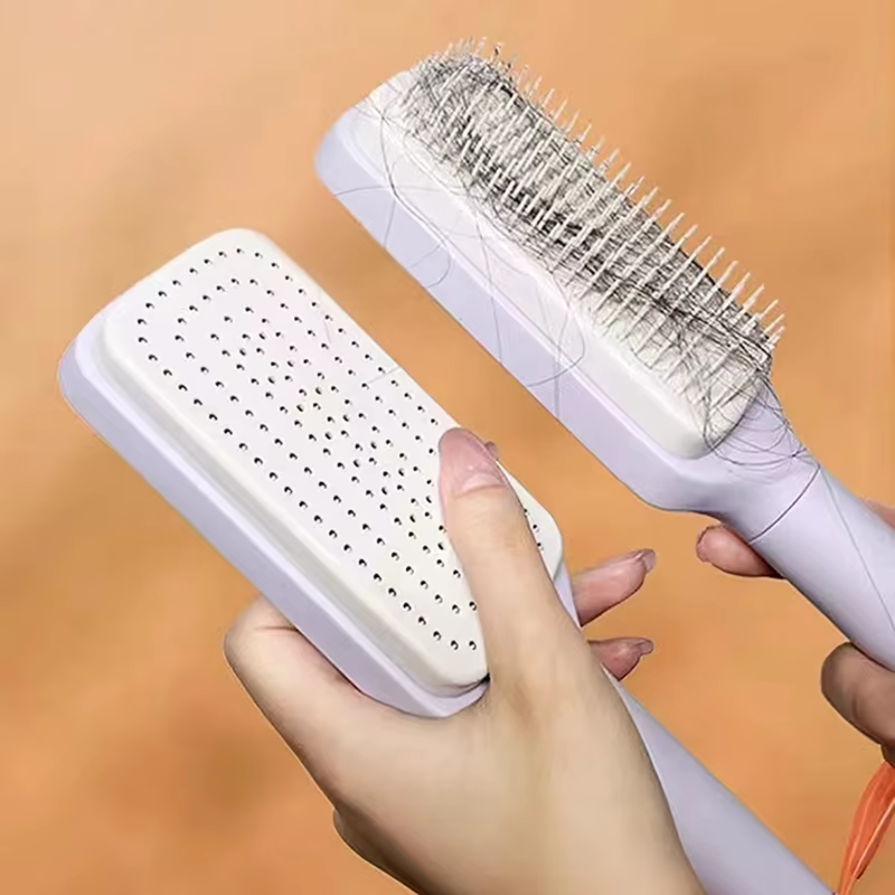 Cepillo Para El Cabello Autolimpiante